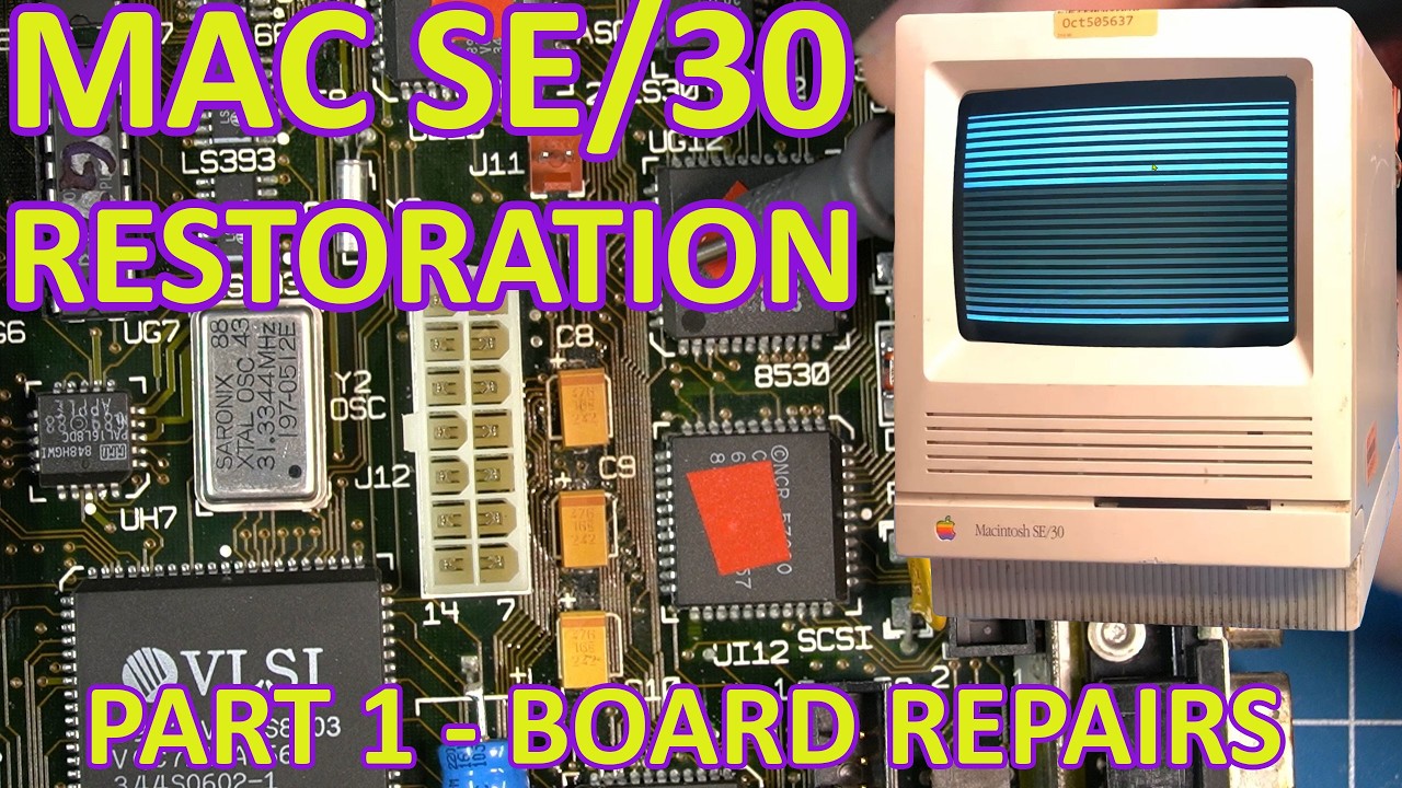 Macintosh SE/30 – Restoration Part 1 – Logic board repair #marchintosh