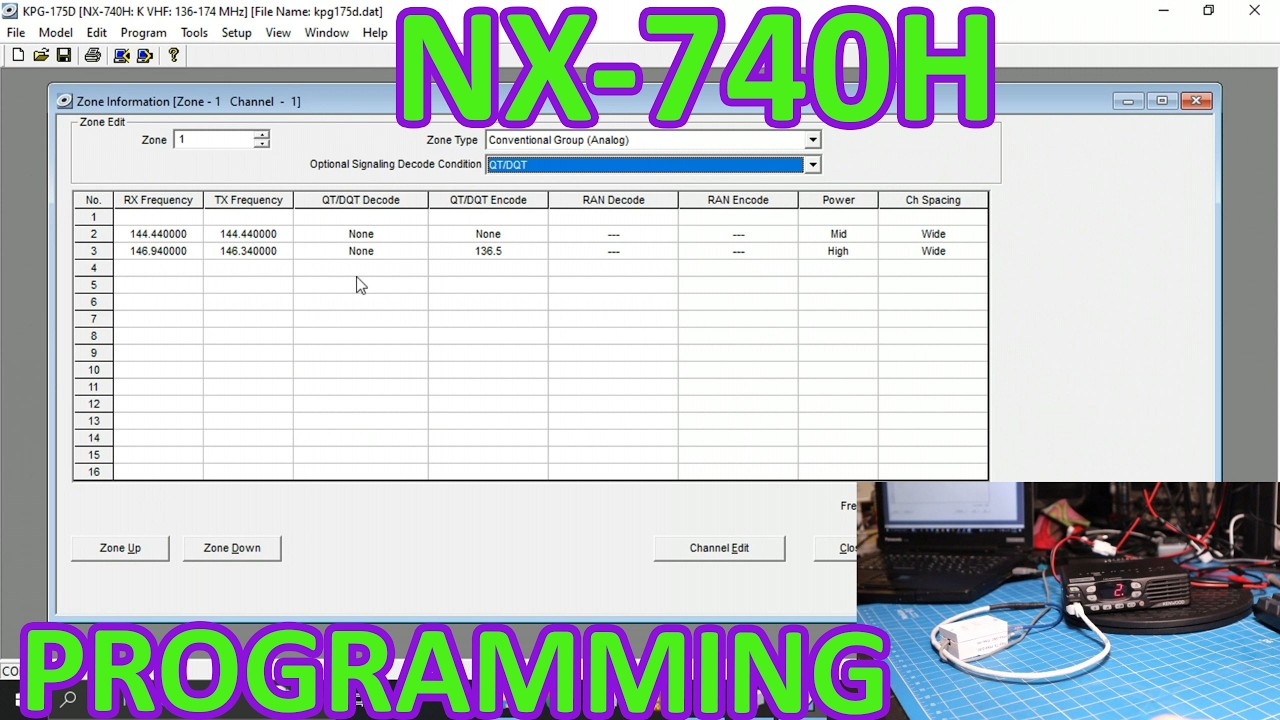How to Program a Kenwood NX-740H Mobile Radio